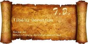 Tibély Dorottya névjegykártya