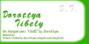 dorottya tibely business card